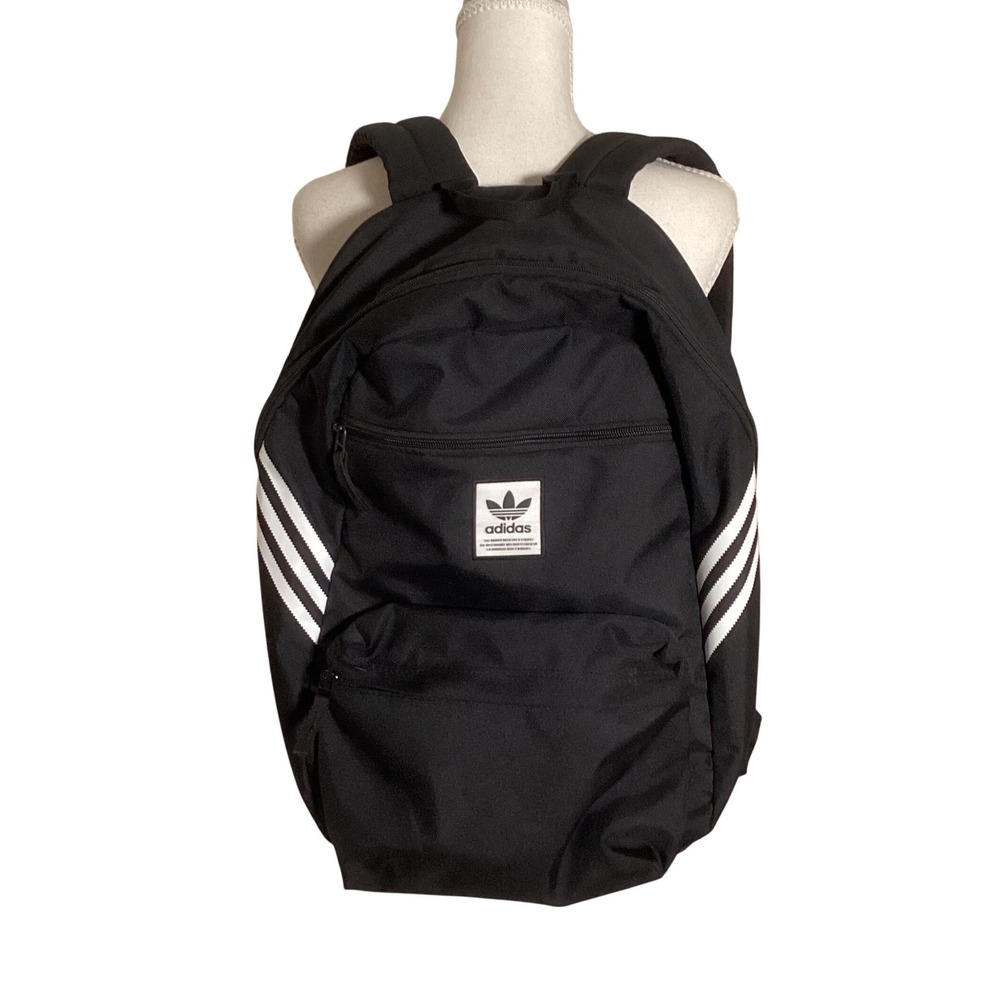 Adidas Originals Trefoil Backpack Unisex Large Black Sporty School Gym Travel